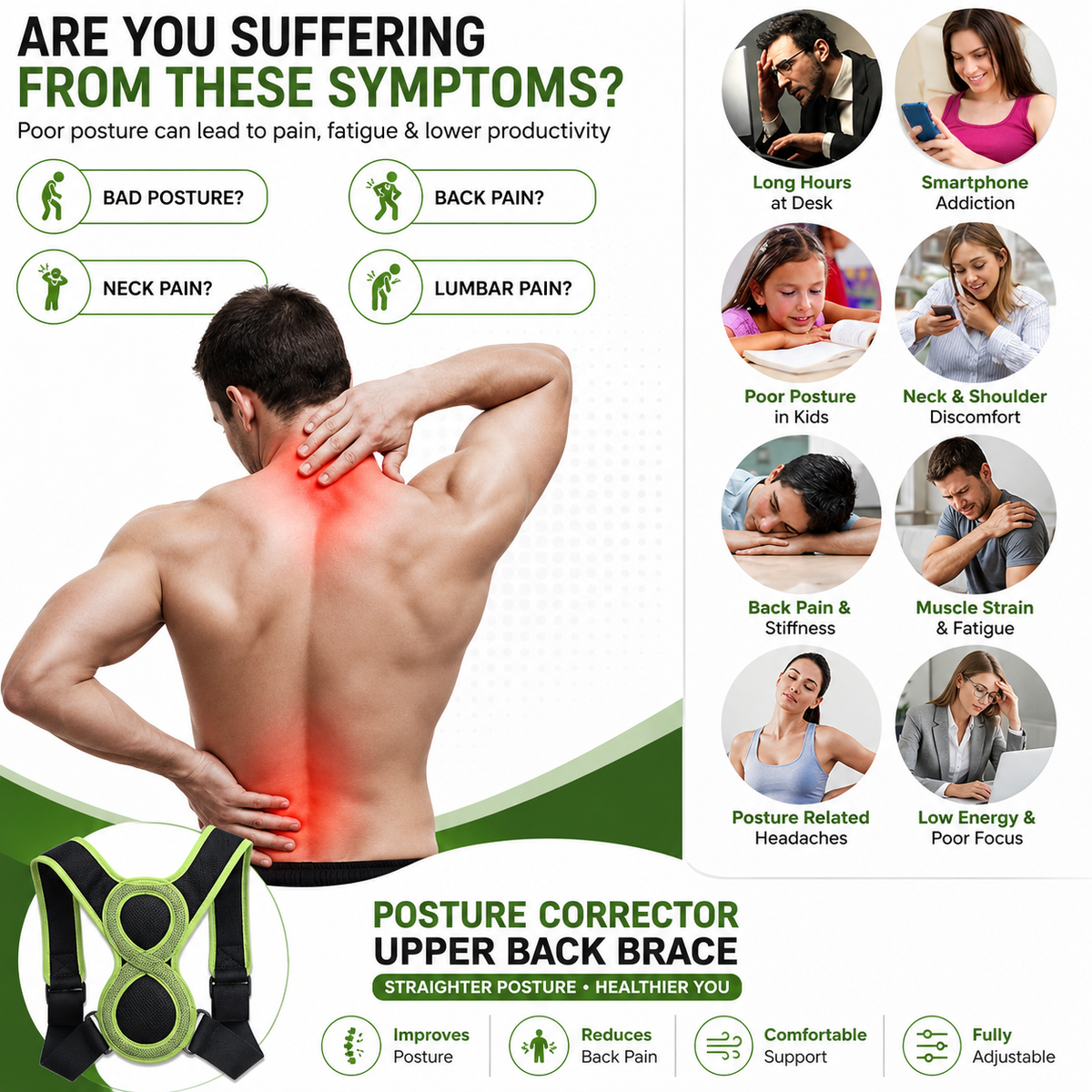 Back Posture Corrector Belt - Stand Tall & Confident!