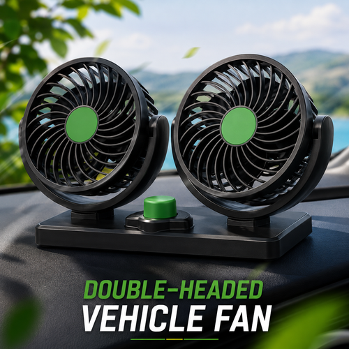 Portable Car Fan | 360° Rotatable Electric Cooling Fan with Adhesive