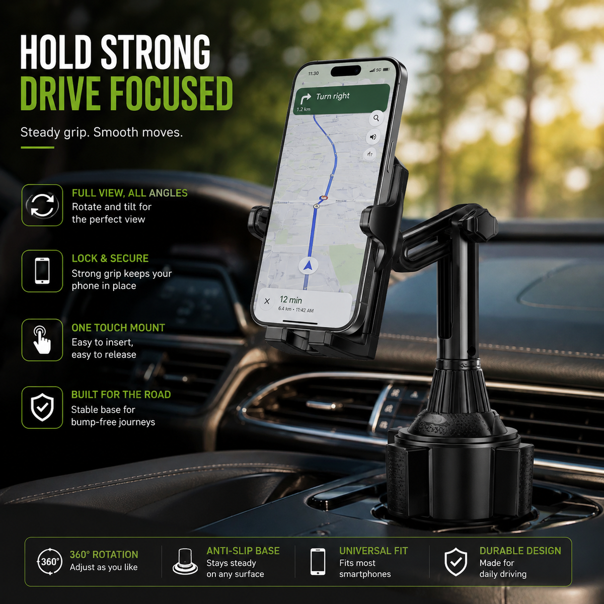 Mobile Phone Holder | Adjustable Stand with Anti-Slip Base for Home & Office