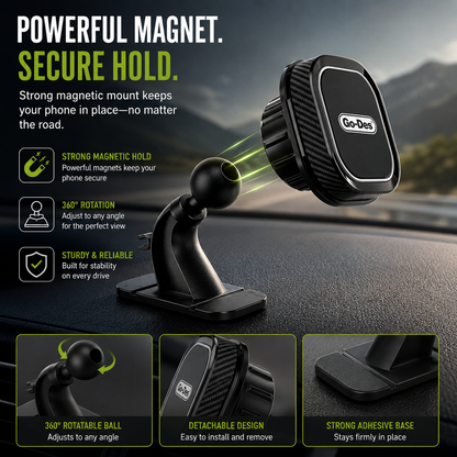 Magnetic Car Dashboard Phone Holder | Universal Mobile Stand