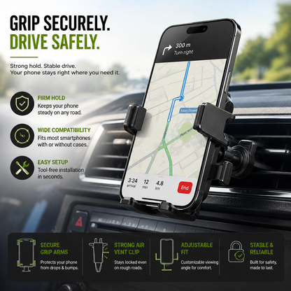 Car Bracket - Universal Phone & GPS Holder | Strong Grip
