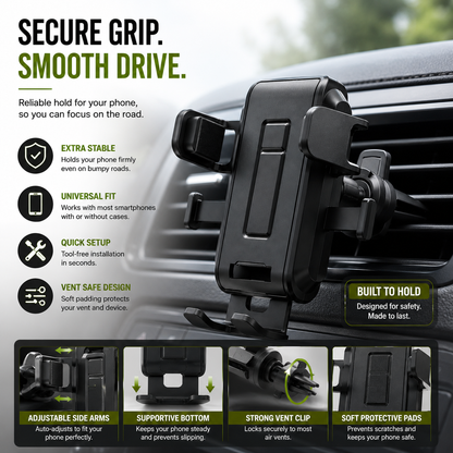 Car Bracket - Universal Phone & GPS Holder | Strong Grip