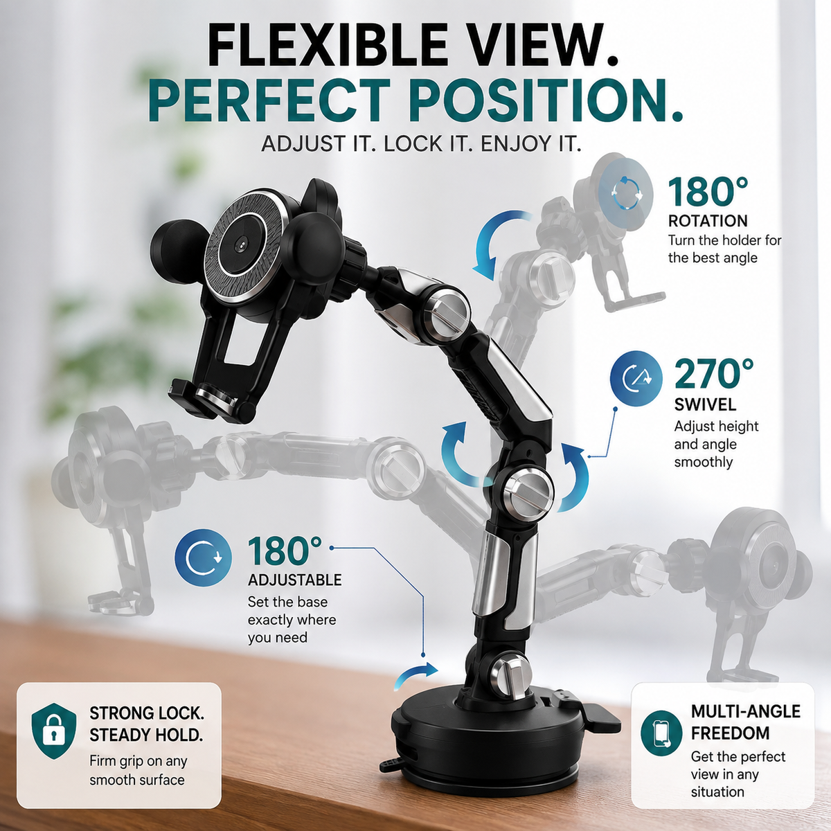Truck Phone Holder - 360° Adjustable | Strong Grip