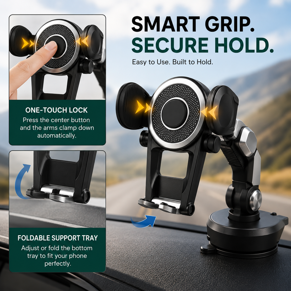 Truck Phone Holder - 360° Adjustable | Strong Grip