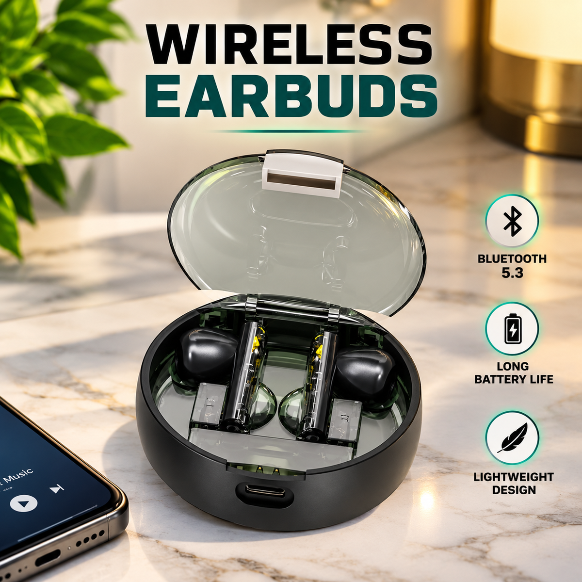 Calus LP9 Pro Wireless Earbuds - Noise Reduction | Low Latency