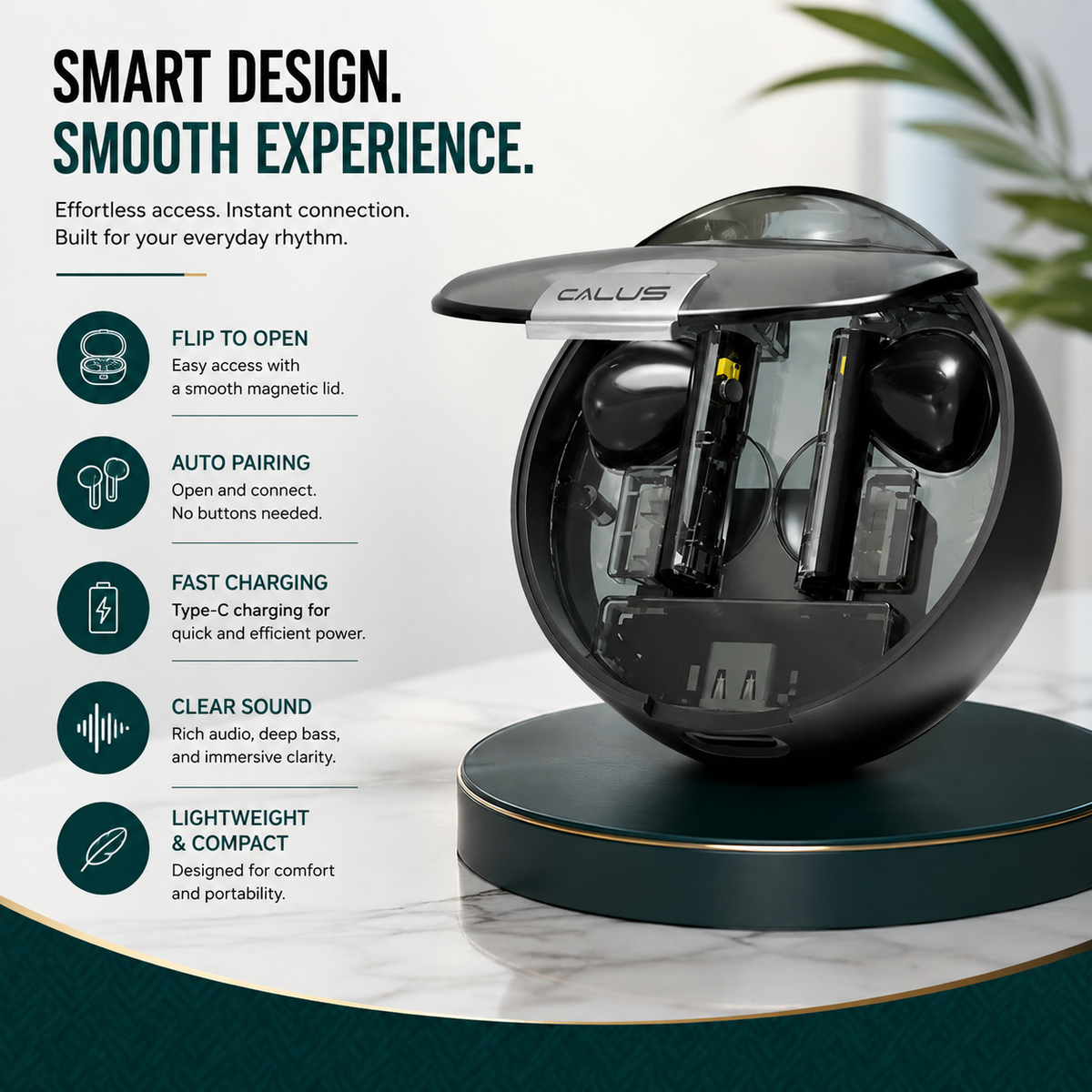Calus LP9 Pro Wireless Earbuds - Noise Reduction | Low Latency