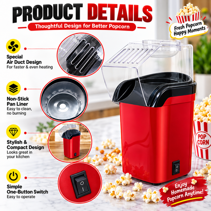 Mini Popcorn Machine | oil‑free popcorn machine that pops fresh