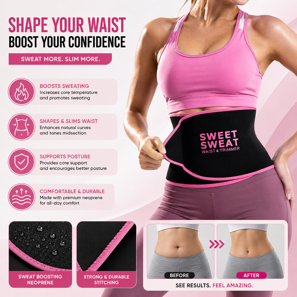 Belly Lose Weight Trimmer Belt - Adjustable Waist Slimming & Fitness