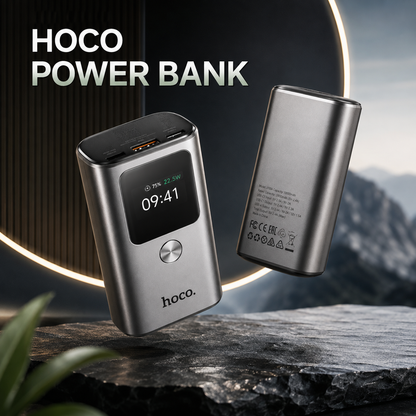 Hoco Q17A LED Power Bank - 30W PD Fast Charging | 22.5W QC3.0