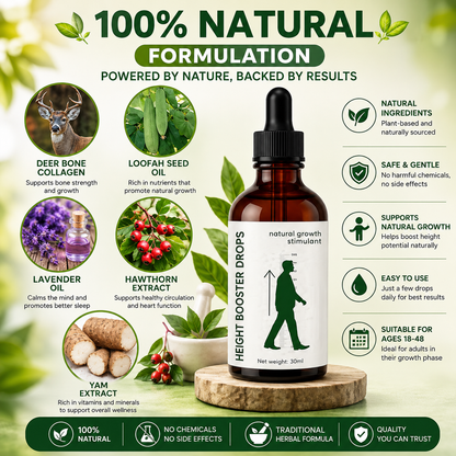Height Booster Drops for Kids - 30ml | Boost Growth Naturally!