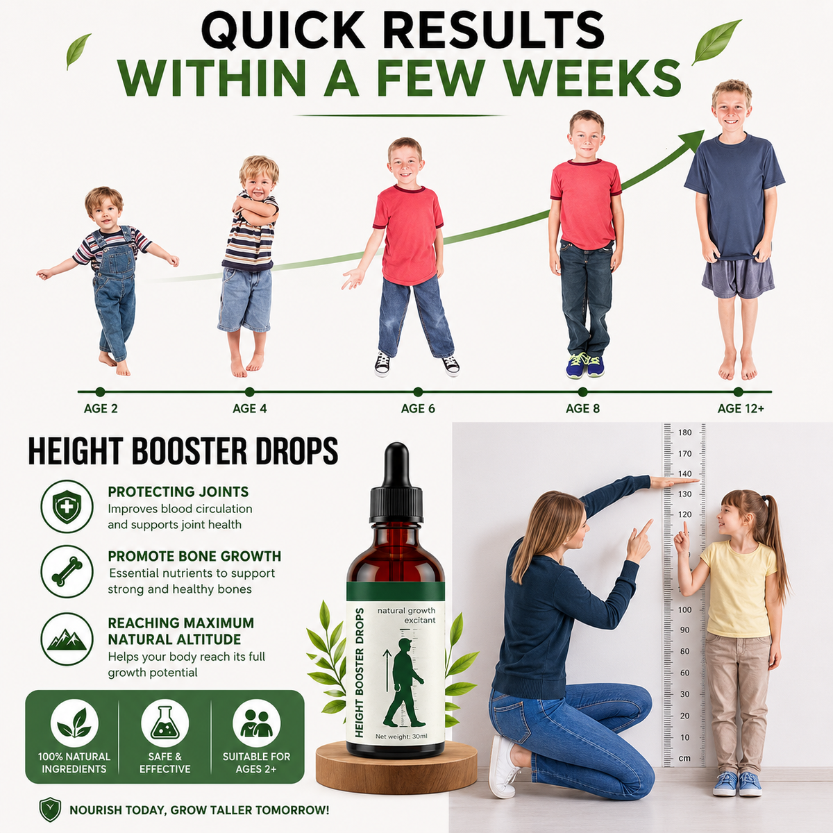 Height Booster Drops for Kids - 30ml | Boost Growth Naturally!