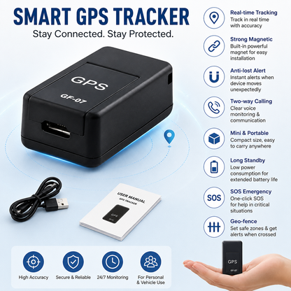 Mini GPS Tracker - Real-Time & Silent