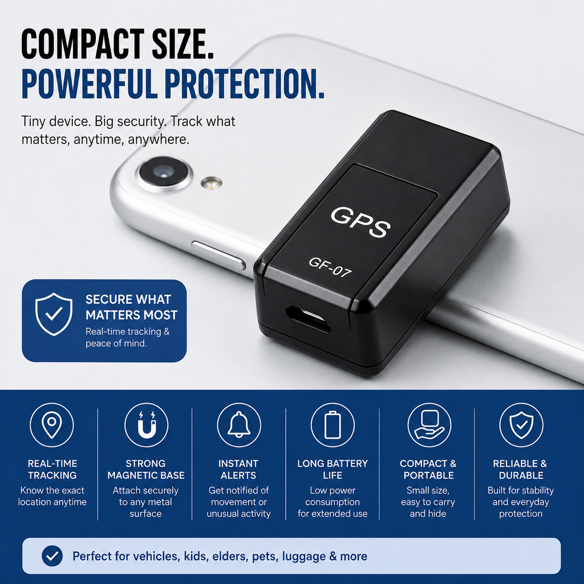 Mini GPS Tracker - Real-Time & Silent