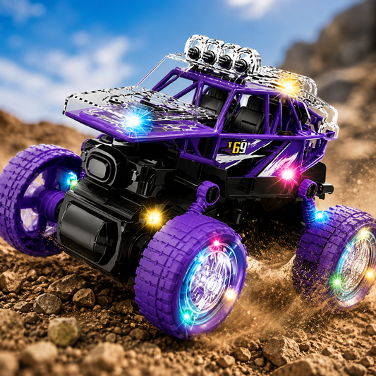 Double-Sided 360° RC Stunt Car Toy with Lights & Music - Rechargeable