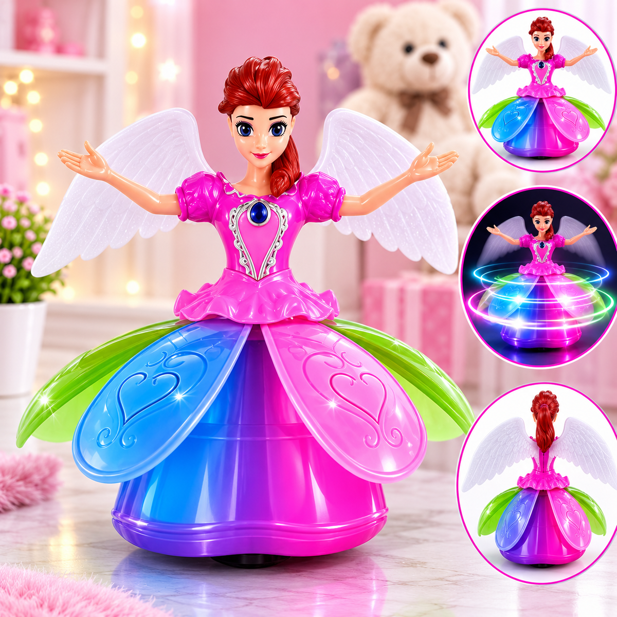Dancing Angel Princess Doll with 3D Lights & Music