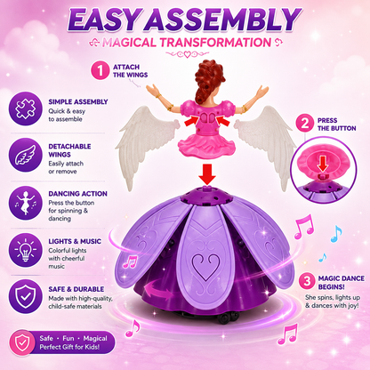 Dancing Angel Princess Doll with 3D Lights & Music