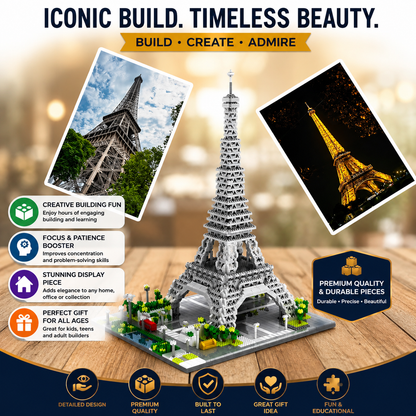 Jianhui Paris Tower Block Set - Kids Building Architecture Toy
