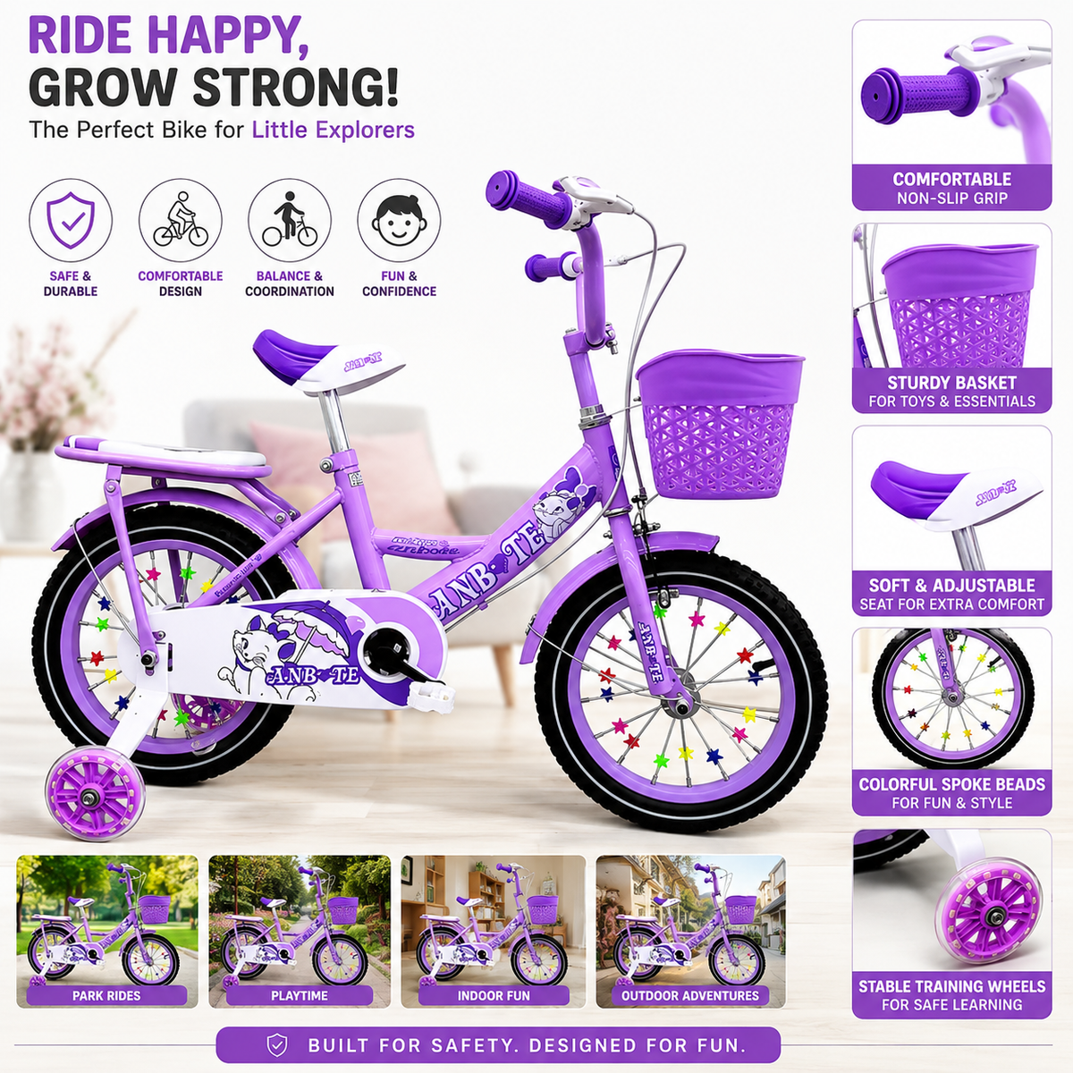Kids Bicycle - Safe, Stylish & Fun Ride for Boys & Girls