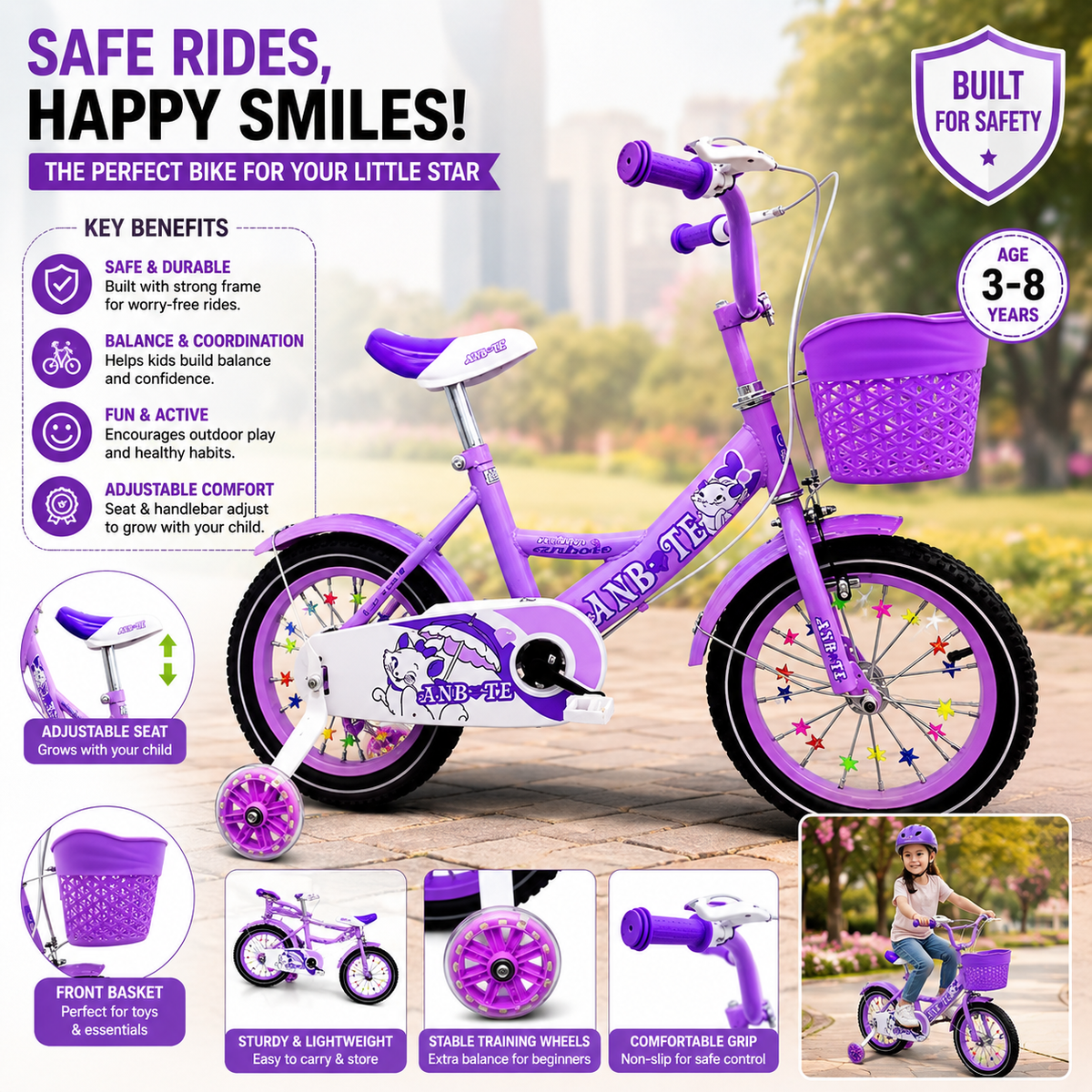 Kids Bicycle - Safe, Stylish & Fun Ride for Boys & Girls