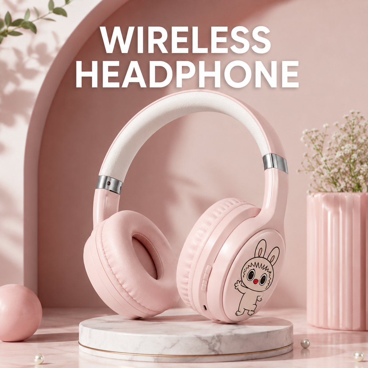 Labubu Wireless Headphones - Bluetooth 5.3 | TF Card Support