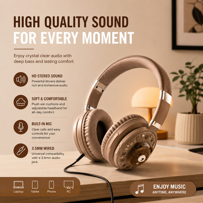 Labubu Wireless Headphones - Bluetooth 5.3 | TF Card Support