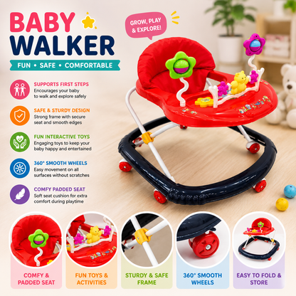 Kids Walker - Safe, Colorful & Supportive Baby Walking Aid