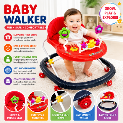 Kids Walker - Safe, Colorful & Supportive Baby Walking Aid