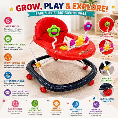 Kids Walker - Safe, Colorful & Supportive Baby Walking Aid