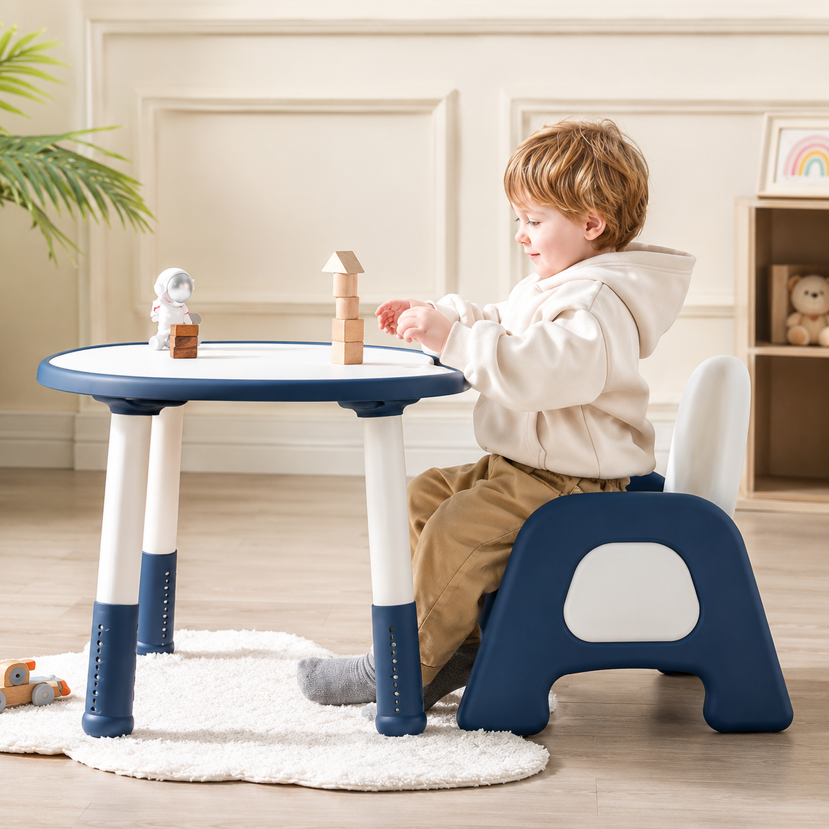 Kids Table & Chair Set - Ergonomic, Easy-Clean & Fun Colors!