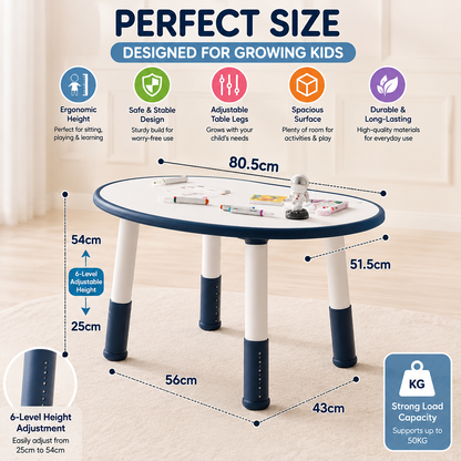 Kids Table & Chair Set - Ergonomic, Easy-Clean & Fun Colors!