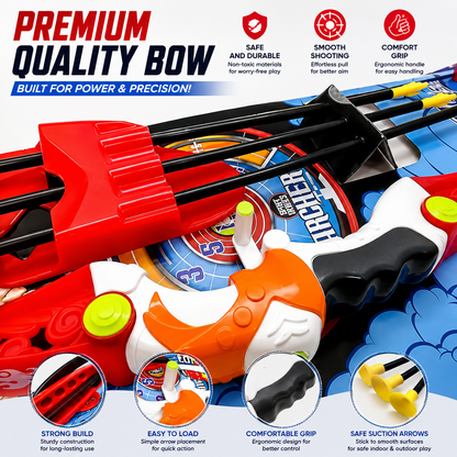 Archery Set for Kids Safe Bow & Arrow Toy with Target