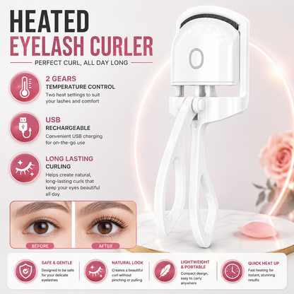 Electric Heated Eyelash Curler | Rechargeable & Long-Lasting Lash Lift