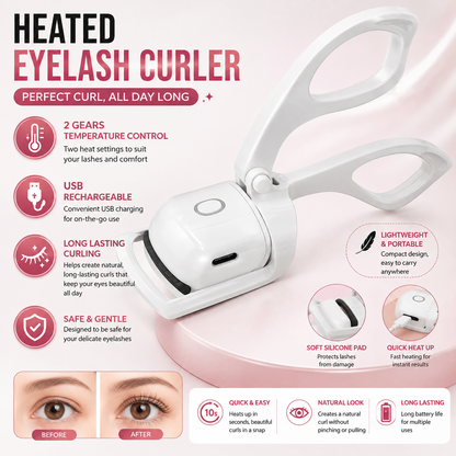 Electric Heated Eyelash Curler | Rechargeable & Long-Lasting Lash Lift