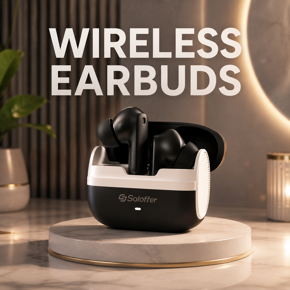 Solo True Wireless Stereo Earbuds - Deep Bass | Type-C Fast Charging