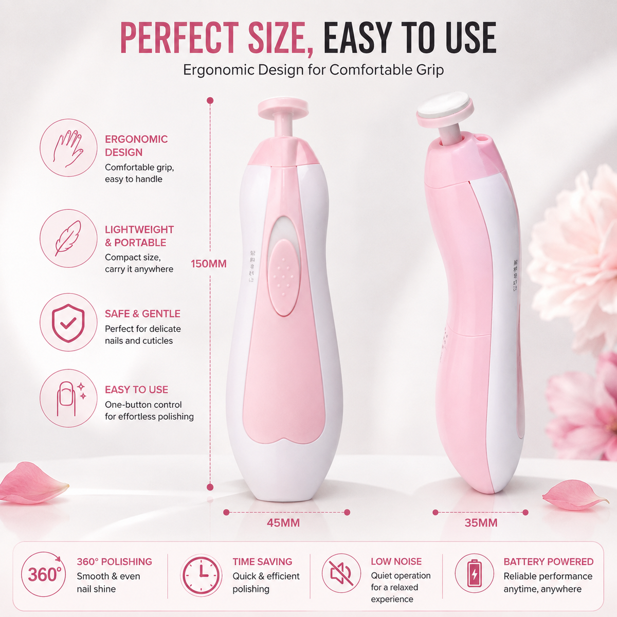 Baby Electric Nail Trimmer Set | Safe & Gentle Nail Care for Infants