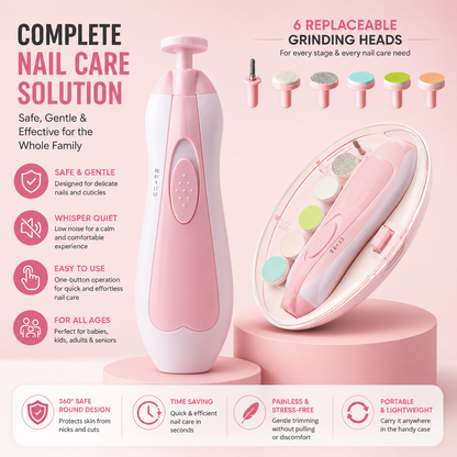 Baby Electric Nail Trimmer Set | Safe & Gentle Nail Care for Infants