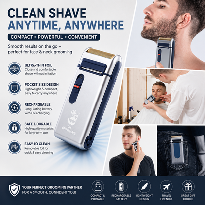 Retro Electric Shaver for Men | Rechargeable Foil Shaver & Trimmer