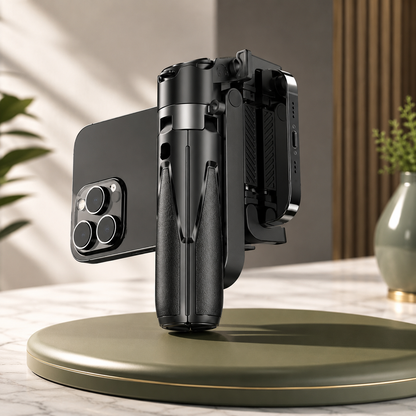 Mini Grip Quadripod with Bluetooth Remote - Portable Tripod Stand