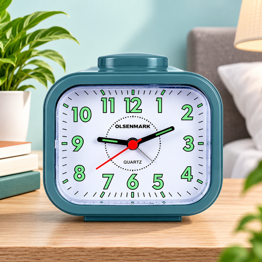 Bell Alarm Clock⏰ - Silent Twin Bell Quartz Clock for Heavy Sleepers