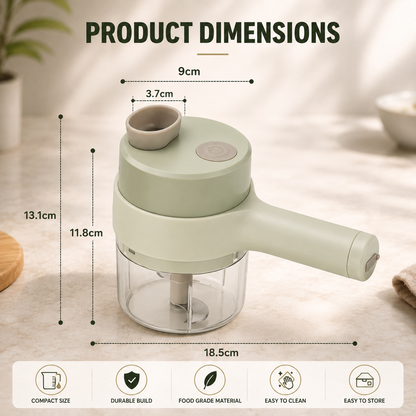 ⚡ Wireless Electric Garlic Masher - Portable Mini Food Chopper