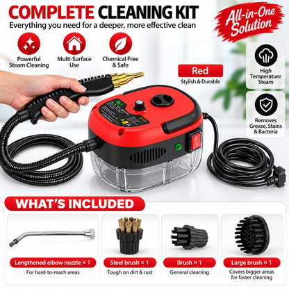 2500W High-Power Steam Cleaner - Chemical-Free Deep Cleaning & 360°