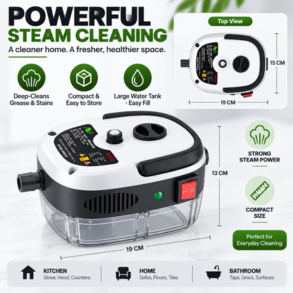 2500W High-Power Steam Cleaner - Chemical-Free Deep Cleaning & 360°