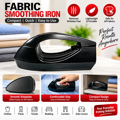 Compact Steam Iron - Portable 2-in-1 Travel Steamer & Garment Care