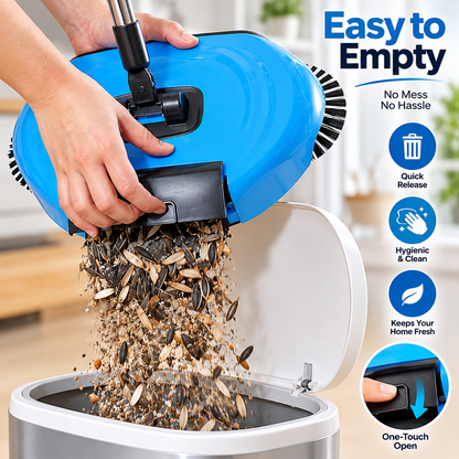 Magic 360° Floor Sweeper - Manual Rotating Cleaning Brush for Home