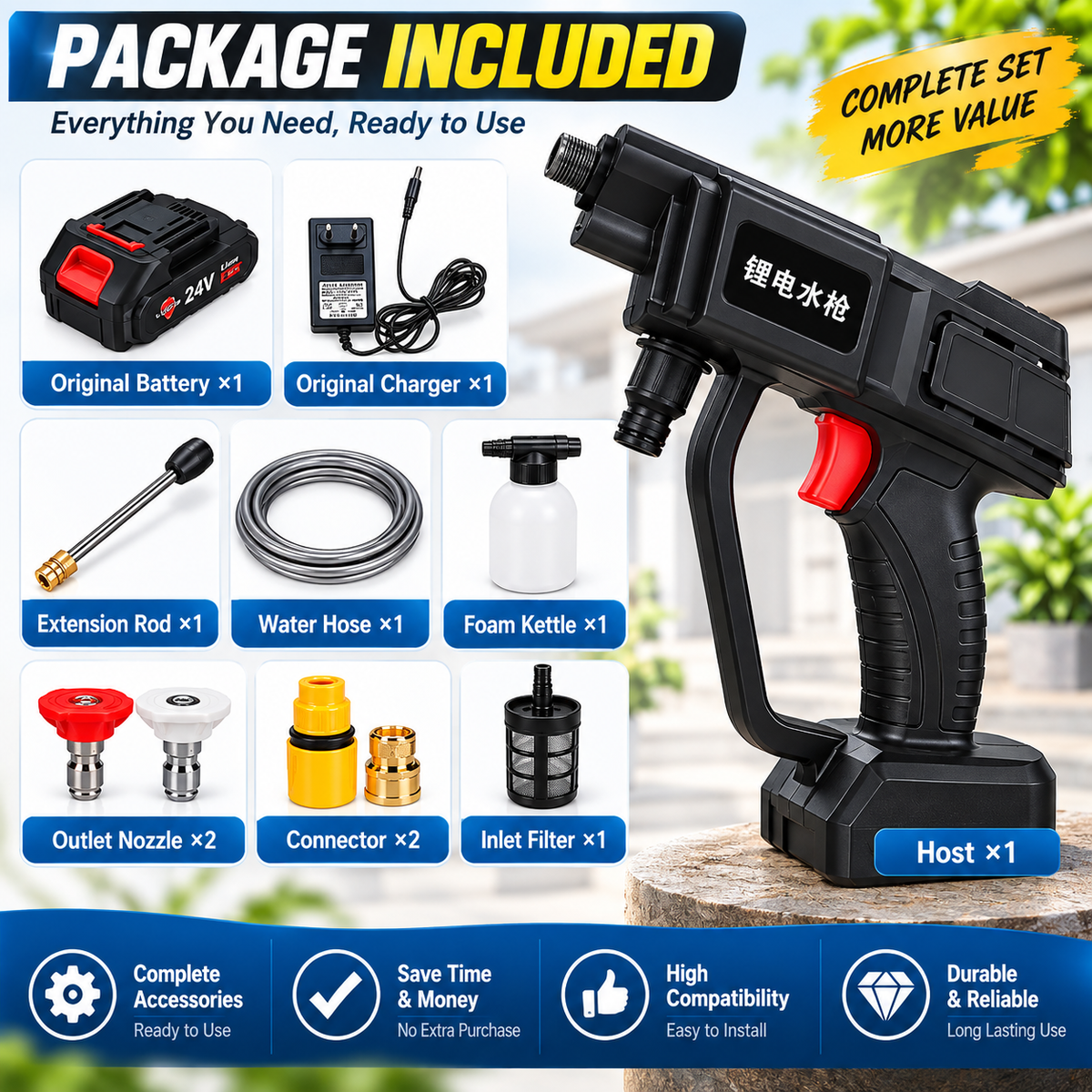 Car Pressure Washer - High-Power Cleaning for Home & Auto