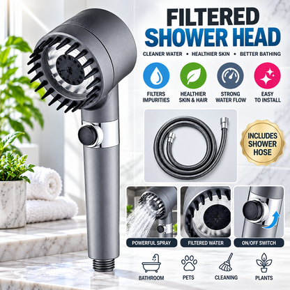 3 Modes High-Pressure Shower Head | Massage Spa Bath