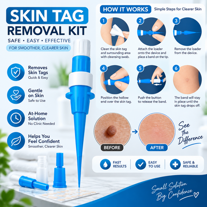 Acrochordon Skin Tag Remover Kit - 2-in-1 Fast & Painless Solution