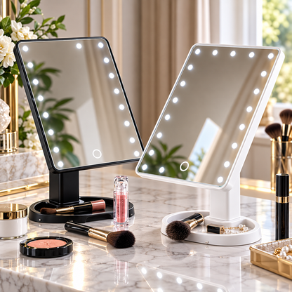 Large LED Makeup Mirror | 360° Rotating Light