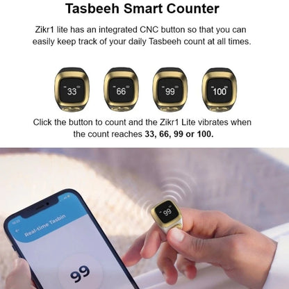 Zikr Ring | Prayer Reminders, Tasbeeh Counter, Bluetooth connectivity, OLED display