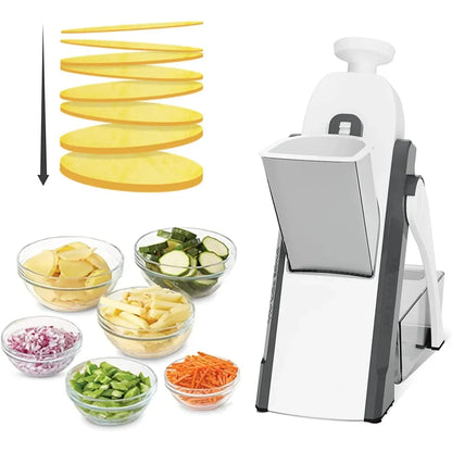 Manual Vegetable Cutter | 4-in-1 Cutting Functions